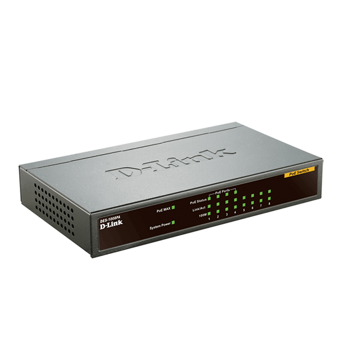 سوئیچ شبکه 8 پورت با 4 پورت PoE دی لینک مدل DES-1008PA-2